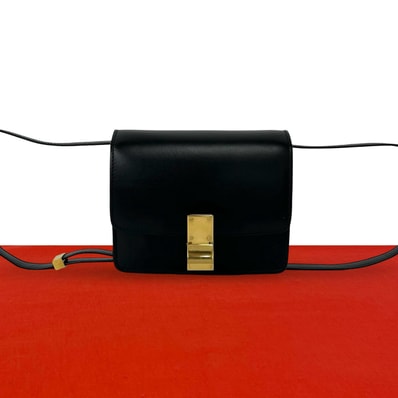CELINE セリーヌ クラシック スモール レザー ショルダーバッグ ブラック
61271