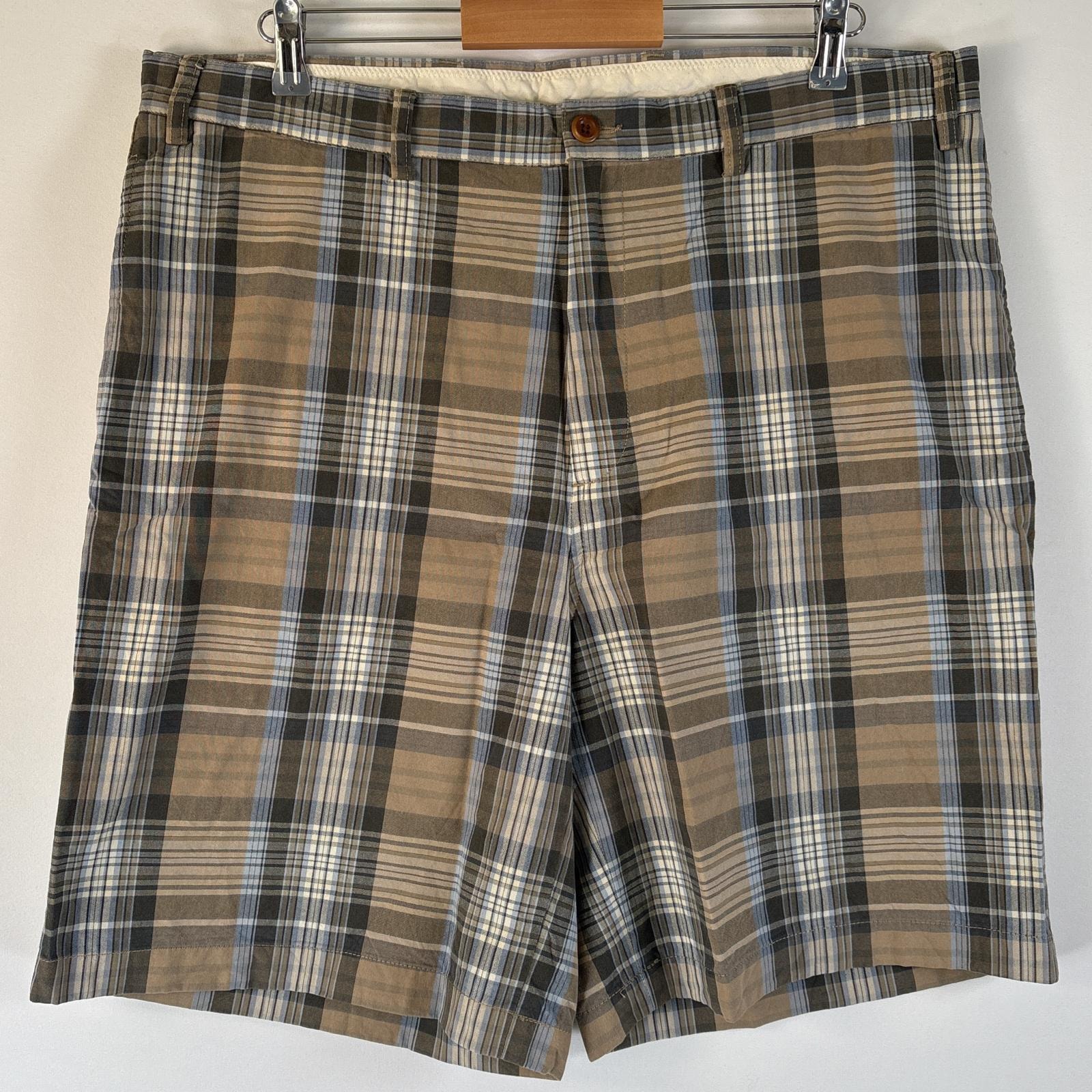 古着 ノーティカ NAUTICA ショートパンツ 半ズボン ハーフパンツ ワンポイント チェック 大きいサイズ w38 マルチカラー メンズ