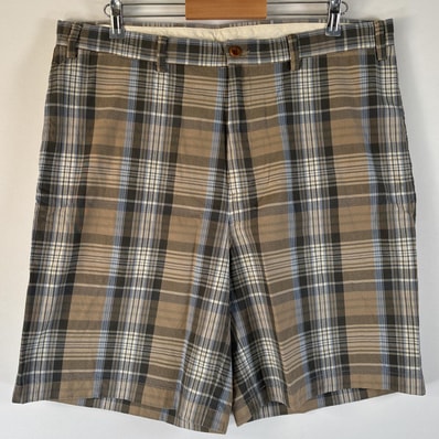 古着 ノーティカ NAUTICA ショートパンツ 半ズボン ハーフパンツ ワンポイント チェック 大きいサイズ w38 マルチカラー メンズ