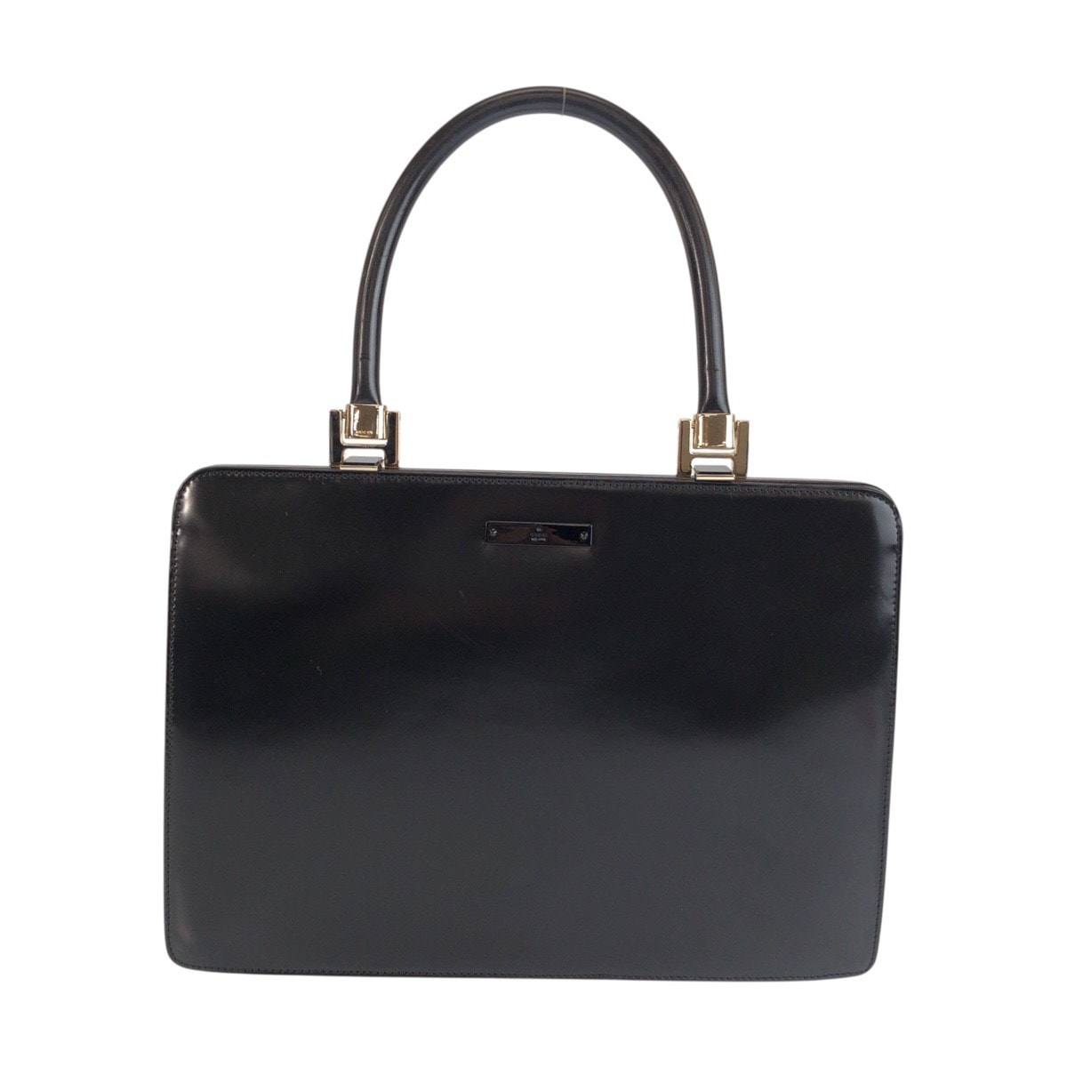 美品 GUCCI グッチ ブラック 黒 シルバー金具 レザー ハンドバッグ バニティバッグ 601352 【中古】