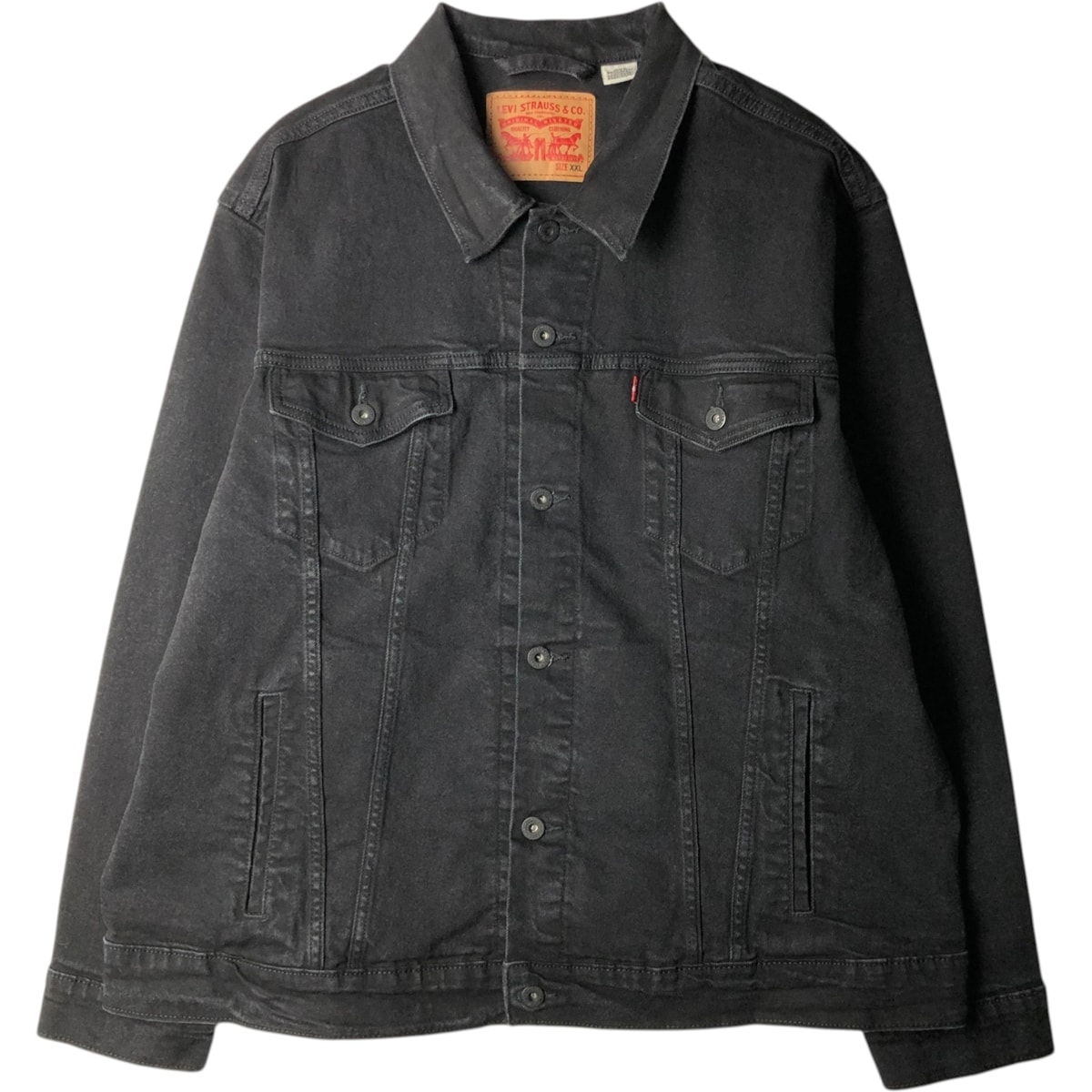 古着 リーバイス Levi's ブラック デニムジャケット Gジャン メンズXXL相当/eaa630186