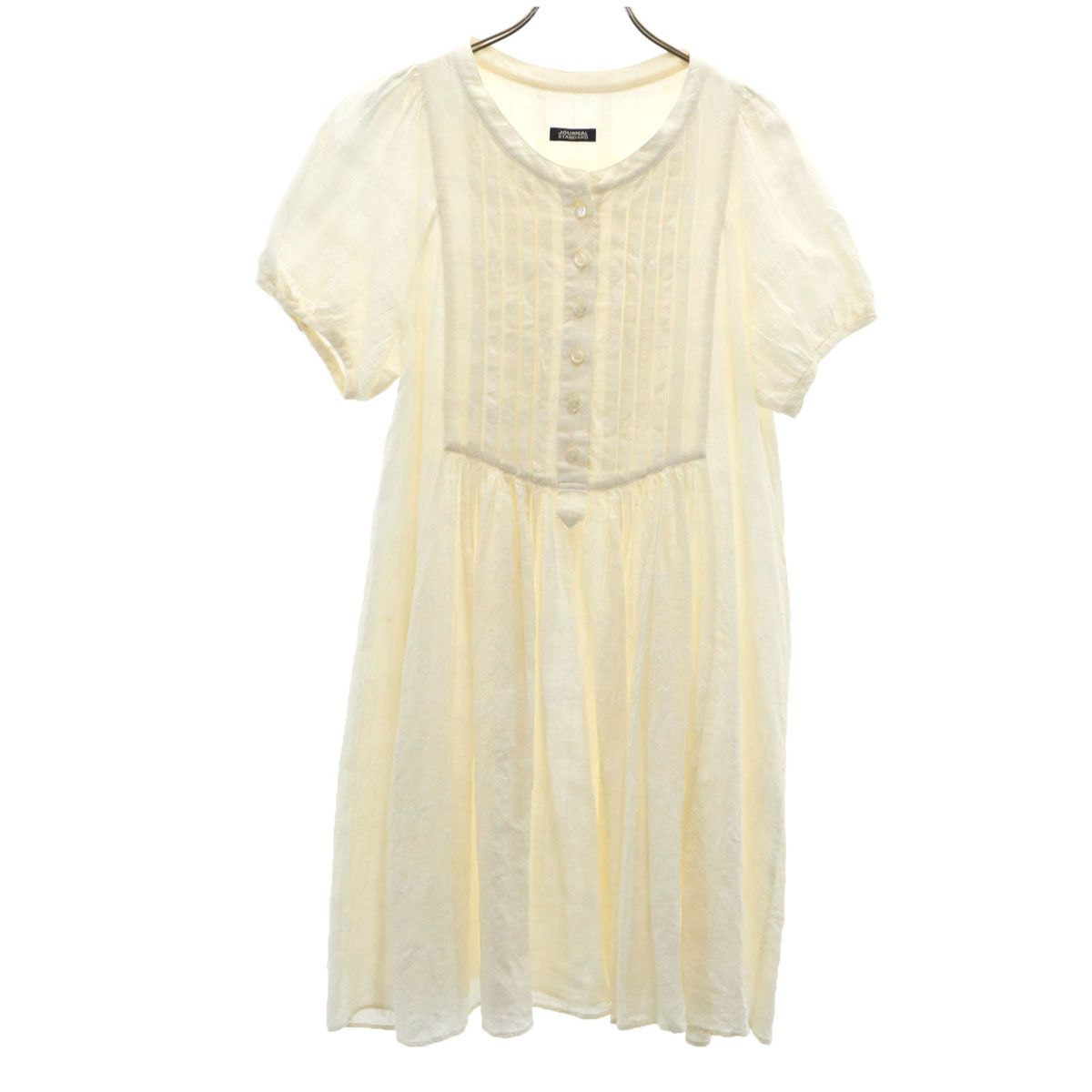 JOURNAL STANDARD ジャーナルスタンダード 日本製 半袖 ミニワンピース オフホワイト