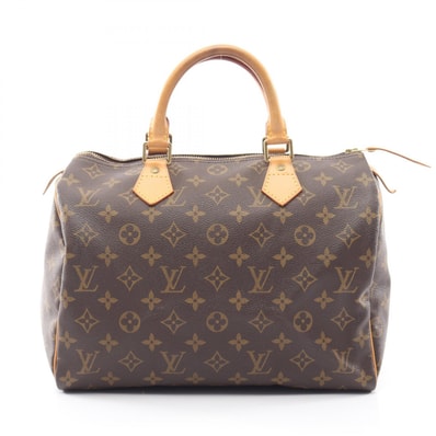 ルイ・ヴィトン LOUIS VUITTON スピーディ30 モノグラム ハンドバッグ バッグ PVCコーティングキャンバス レザー レディース ブラウン系 M41526 【中古】