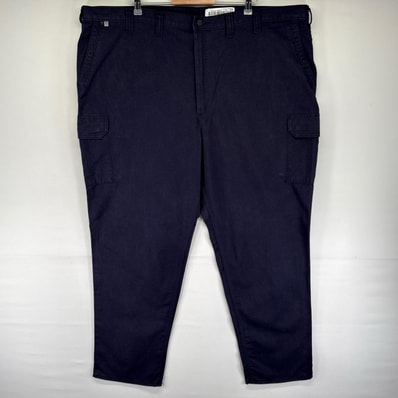 古着 カーハート Carhartt パンツ ワークパンツ ジップフライ カーゴ ワンポイント 大きいサイズ W50 L32 ネイビー系 メンズ