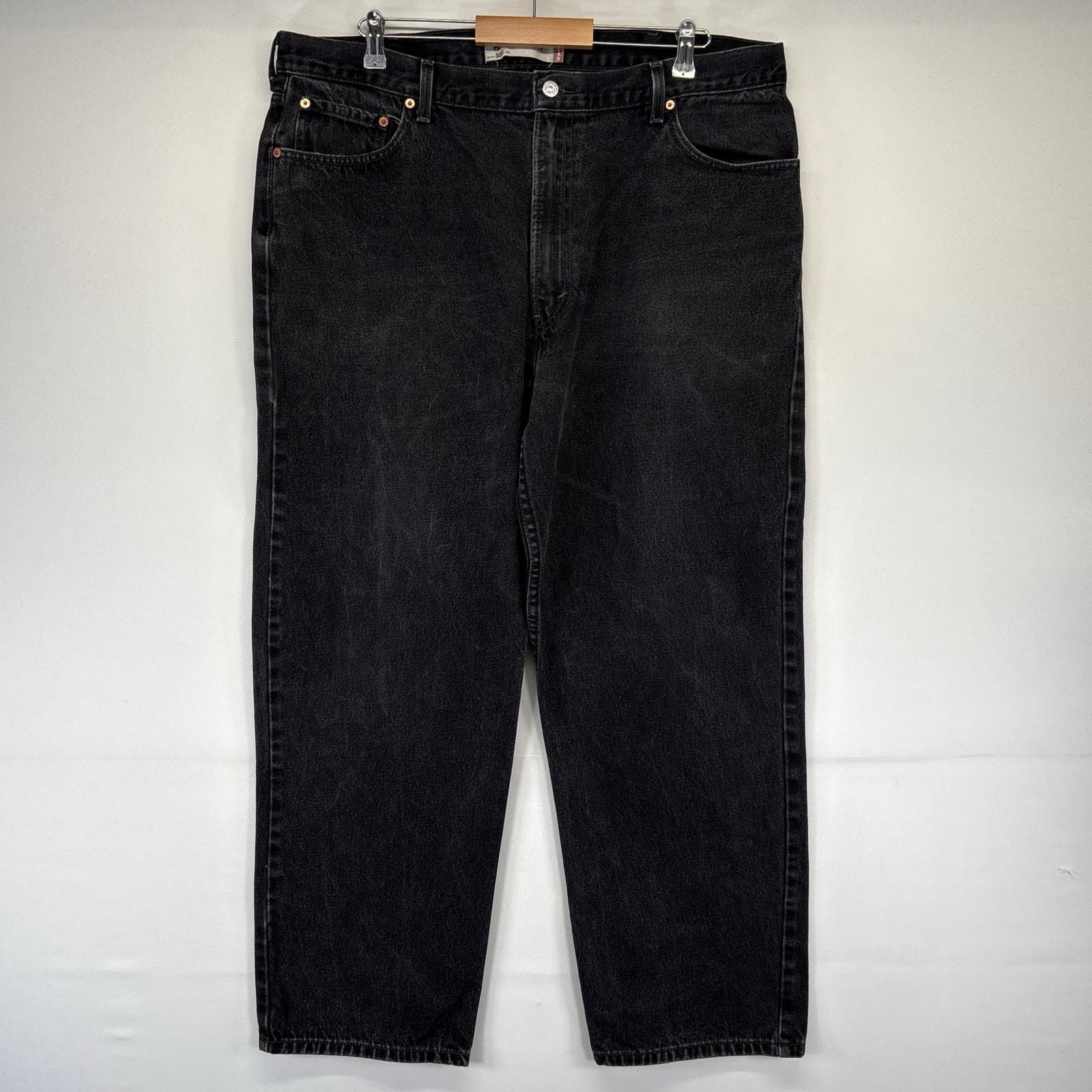 古着 リーバイス Levi's デニム パンツ 550 テーパード ジーパン バギー 大きいサイズ W42×L30  ブラック系 メンズ