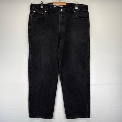 古着 リーバイス Levi's デニム パンツ 550 テーパード ジーパン バギー 大きいサイズ W42×L30 ブラック系 メンズ