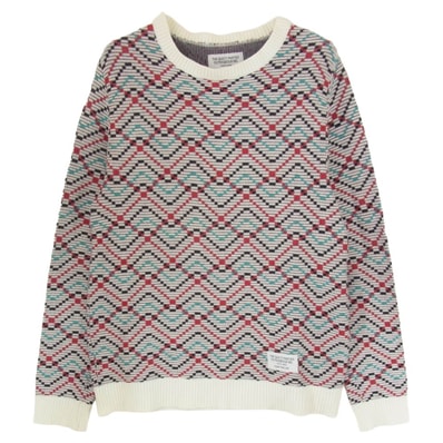 WACKO MARIA ワコマリア ニット 14SS 14SS-KNT-32 クルーネック 長袖 サマー ニット マルチカラー系 M【中古】