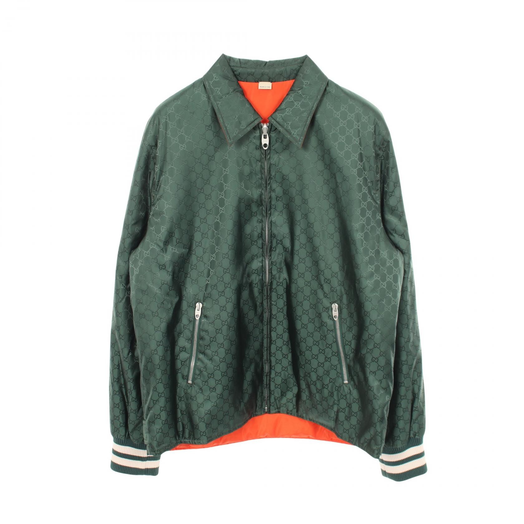 グッチ GUCCI GGナイロン 衣料品 アウター ナイロン メンズ グリーン系 / オレンジ系 654831 【中古】