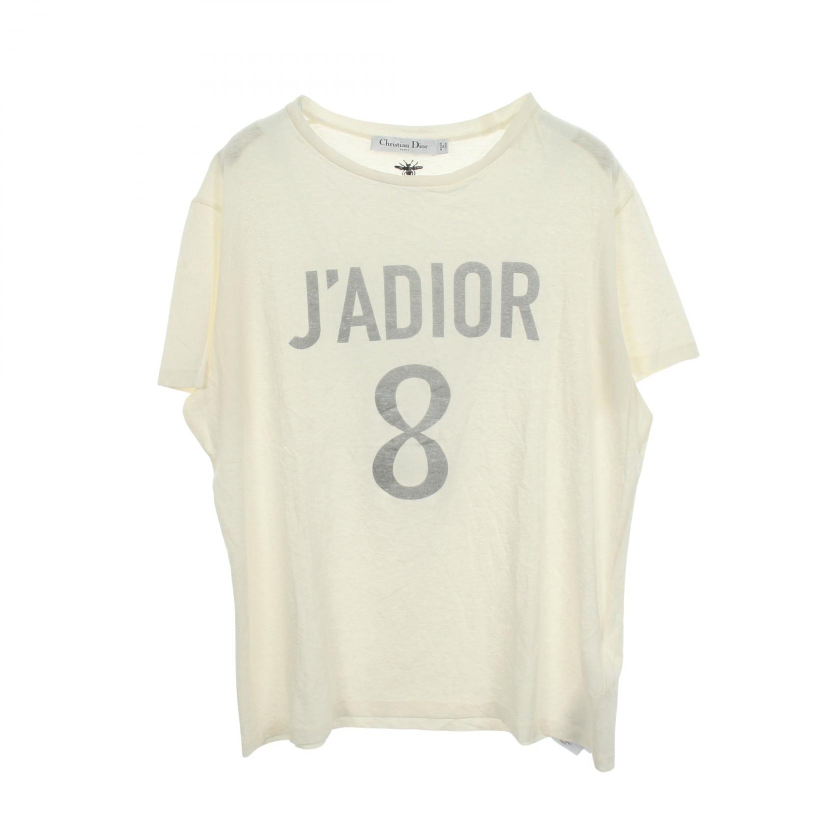 ディオール Dior J'ADIOR 8 半袖Tシャツ 衣料品 トップス コットン ファブリック レディース ホワイト系 【中古】