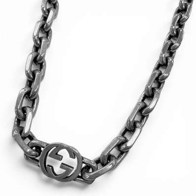 美品 グッチ ネックレス シルバー メンズ 616941