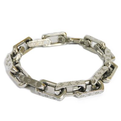 ルイ・ヴィトン チェーン モノグラム L シルバー ブレスレット M00309