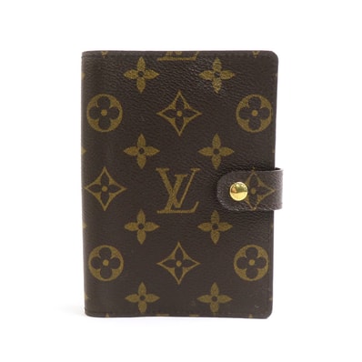 ルイ ヴィトン LOUIS VUITTON 手帳カバー モノグラム アジェンダPM モノグラムキャンバス ブラウン ゴールド ユニセックス【中古】 e60265g