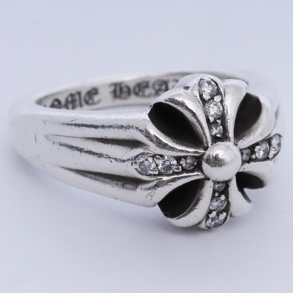 Chrome Hearts SML Cutout CH Plus Ring P/Dia "Silver"