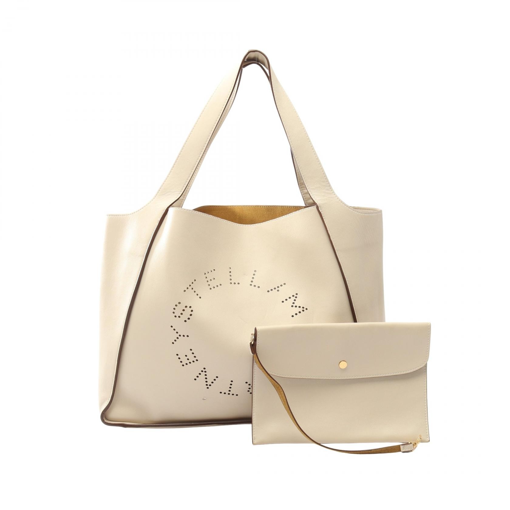 ステラマッカートニー Stella McCartney ステラロゴ トートバッグ バッグ フェイクレザー レディース アイボリー系 502793 【中古】