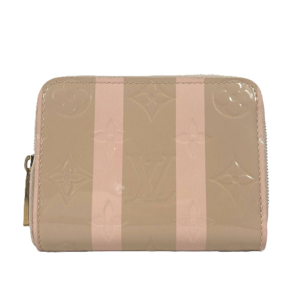 ルイヴィトン LOUIS VUITTON ジッピーコインパース M58066  モノグラムヴェルニレイユール 財布 小銭入れ ストライプ コインケース モノグラムヴェルニ ベージュ