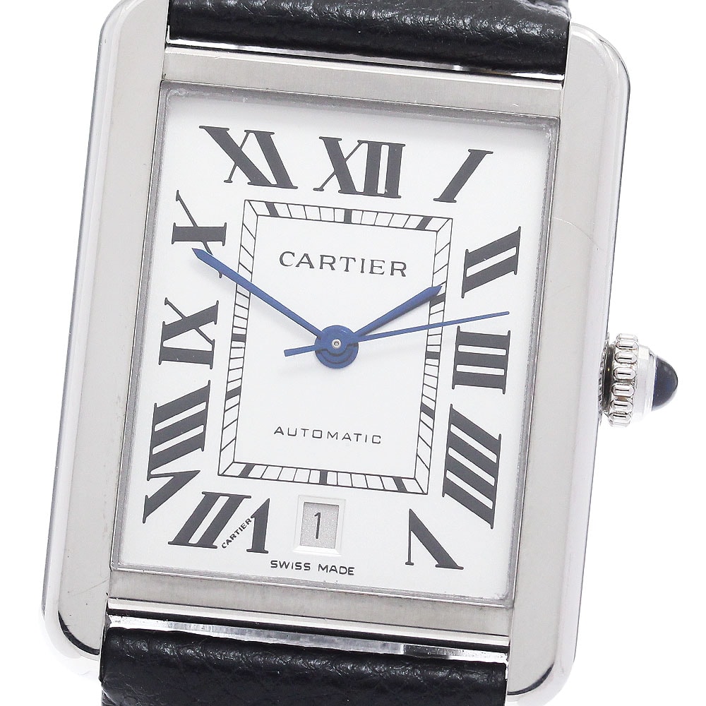 カルティエ タンクソロ XL デイト W5200027 メンズ 【中古】