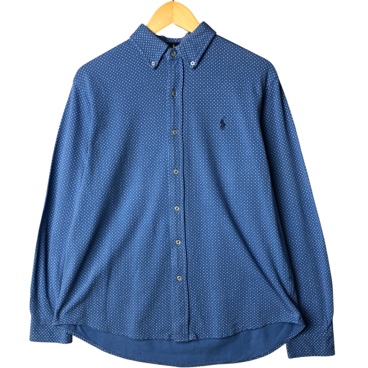 古着 ラルフローレン Ralph Lauren POLO RALPH LAUREN ドット柄 長袖 ボタンダウンシャツ メンズL相当/eaa574206