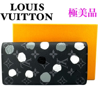 Louis Vuitton x Yayoi Kusama Brazza Wallet Monogram Eclipse Painted Dots