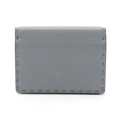フェンディ FENDI セレリア カードケース アクセサリー レザー レディース ブルー系 8M0217 【中古】