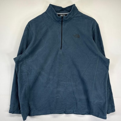 古着 ザ・ノースフェイス THE NORTH FACE フリースジャケット 大きいサイズ アウトドア ハーフジップ 2XL ブルー系 メンズ