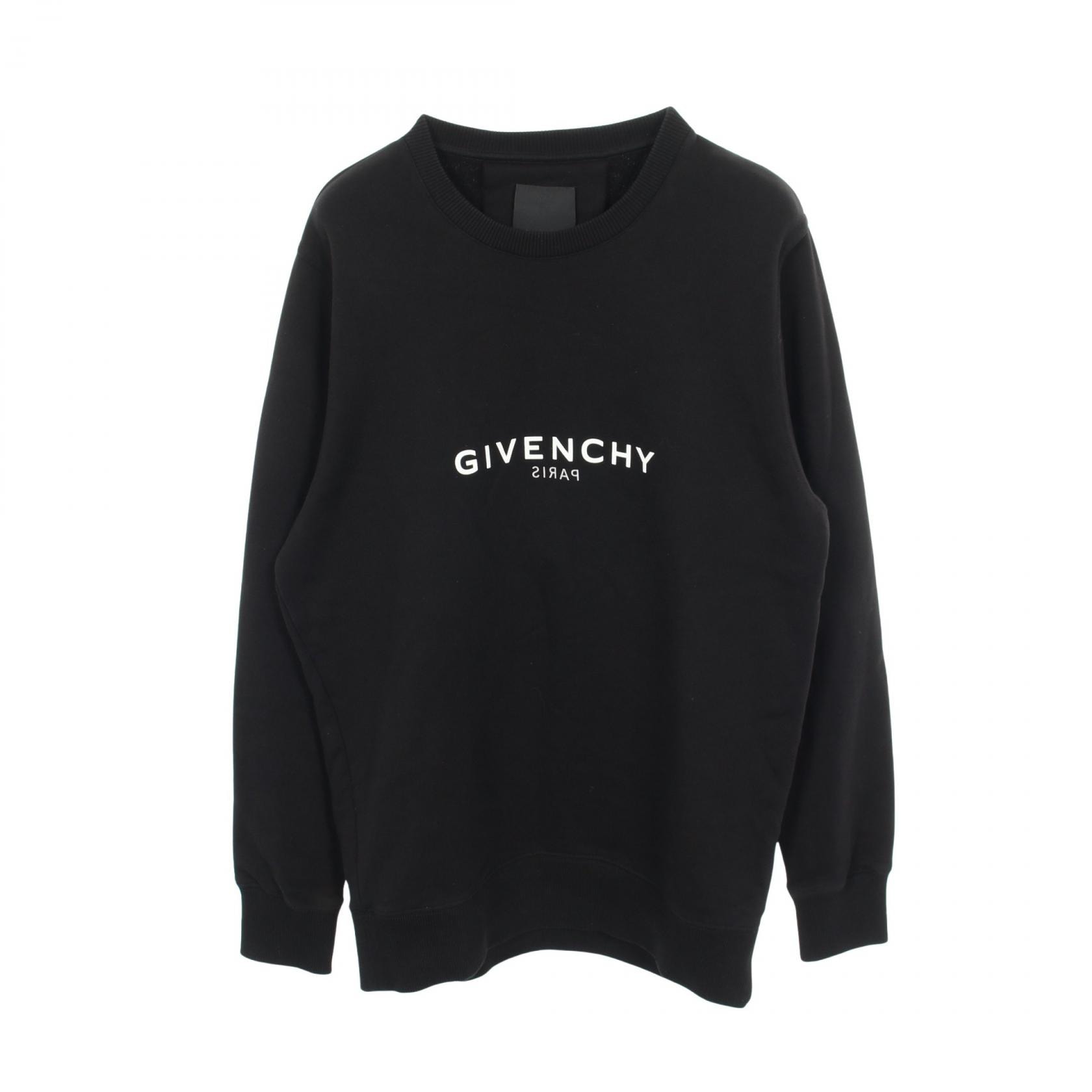 ジバンシィ GIVENCHY ロゴプリント スウェット 衣料品 トップス コットン メンズ ブラック系 / ホワイト系 【中古】