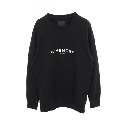 ジバンシィ GIVENCHY ロゴプリント スウェット 衣料品 トップス コットン メンズ ブラック系 / ホワイト系 【中古】