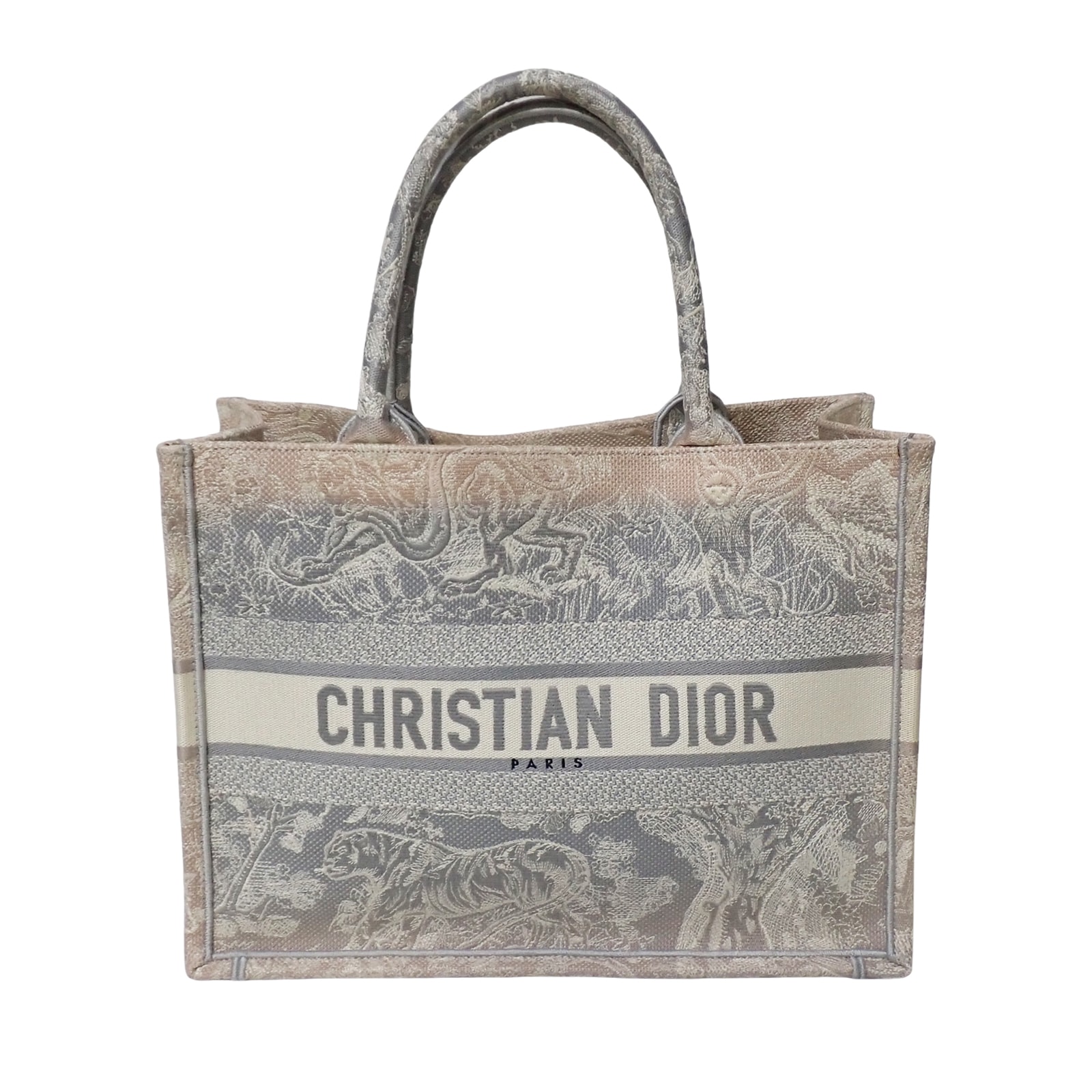DIOR ディオール BookTote ブックトート ミディアム トワル ドゥ ジュイ エンブロイダリー M1296ZRGO_M20I グレー グレー レディース トートバッグ