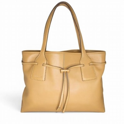 トッズ TOD'S トートバッグ レザー ベージュ