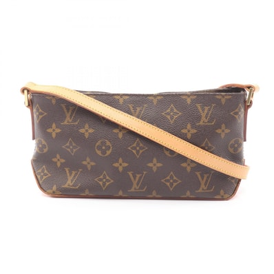 ルイ・ヴィトン LOUIS VUITTON トロター モノグラム ショルダーバッグ バッグ PVCコーティングキャンバス レザー モノグラム レディース ブラウン系 M51240 【中古】