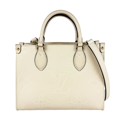 ルイ ヴィトン LOUIS VUITTON ショルダーバッグ ハンドバッグ モノグラム アンプラント オンザゴーPM モノグラムアンプラント クレーム レディース M46569【中古】 z11085