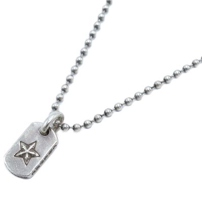 クロムハーツ 925 タイニースタードッグタグ ボールチェーン付き