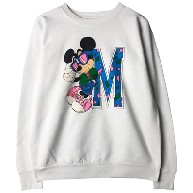 古着 80年代 フルーツオブザルーム FRUIT OF THE LOOM MICKEY MOUSE ミッキーマウス キャラクタースウェットシャツ トレーナー USA製 メンズL相当 ヴィンテージ/eaa607127