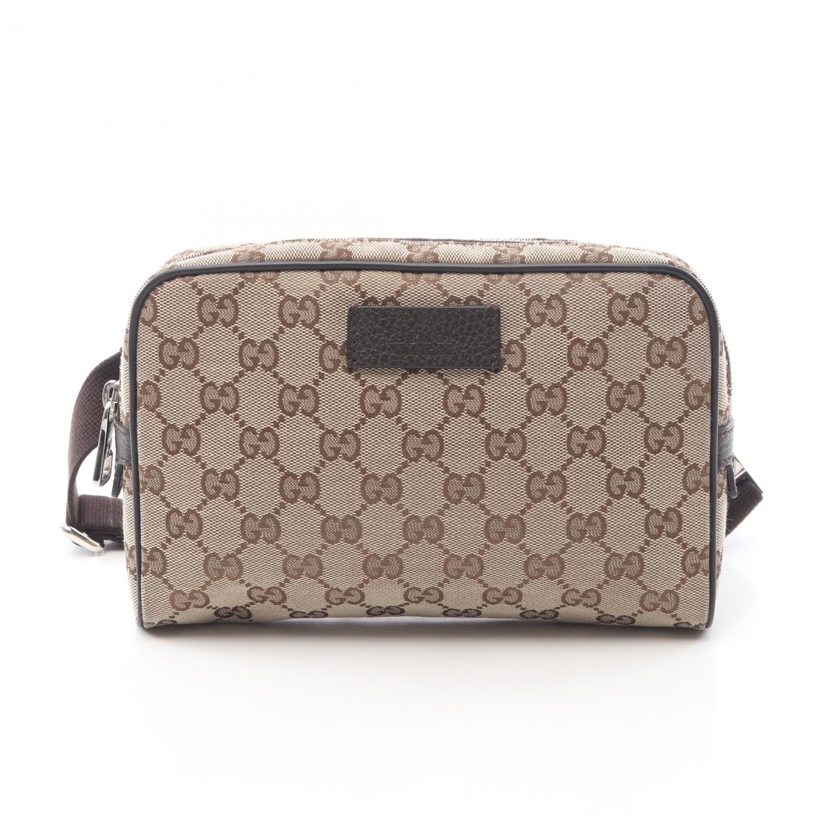 C (やや傷や汚れあり)】グッチ GUCCI GGキャンバス ウエストバッグ