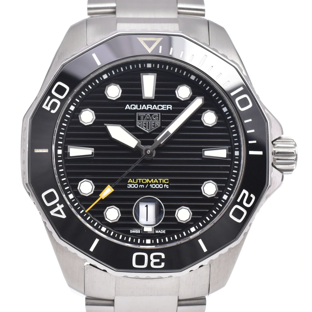 タグホイヤー TAG HEUER WBP201A.BA0632 アクアレーサー プロフェッショナル 300m デイト ブラック 自動巻き メンズ 美品 腕時計 G#149965