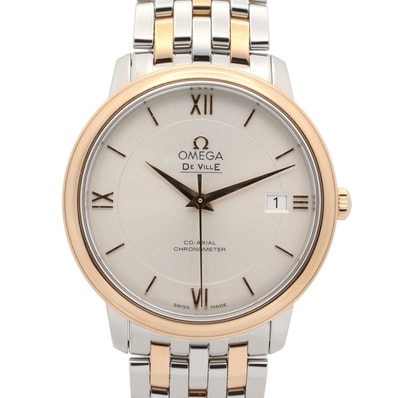 オメガ OMEGA デ・ビル プレステージ 腕時計 時計 K18PG(ピンクゴールド) ステンレススチール メンズ シルバー系 424.20.37.20.02.002 【新品】
