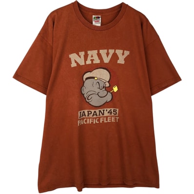 古着 フルーツオブザルーム FRUIT OF THE LOOM HEAVY cotton POPEYE ポパイ キャラクタープリントTシャツ メンズXL相当/eaa619559
