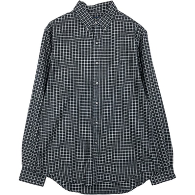 古着 ラルフローレン Ralph Lauren SLIM FIT スリムフィット 長袖 ボタンダウンチェックシャツ メンズL相当/eaa659343
