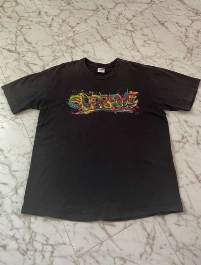 Supreme Paint Logo Tee "Black"