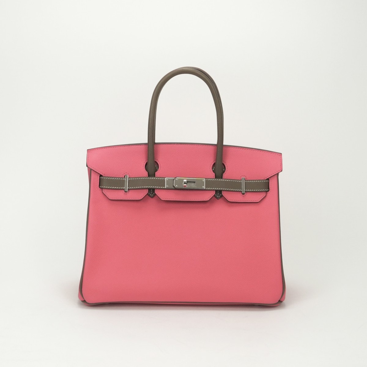 エルメス HERMES バーキン30 スペシャルオーダー SPO パーソナルオーダー PO バイカラー バッグ トートバッグ エプソン ローズアザレ Roseazalee エトゥープ Etoupe ピンク Pink グレー Gray シルバー金具