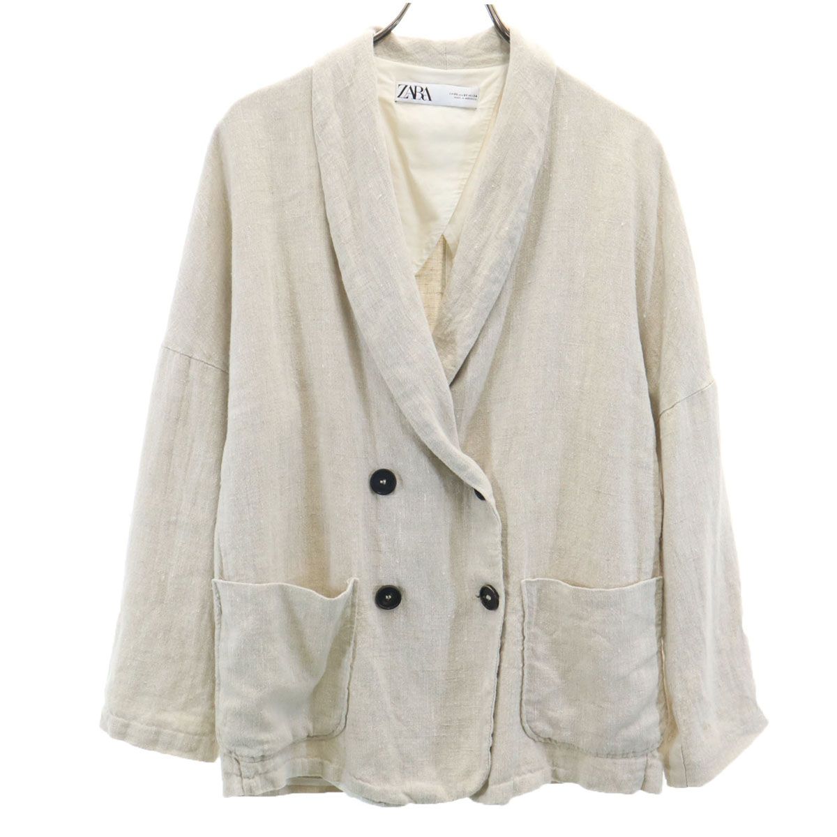 ZARA ショールカラー ダブルブレスト ジャケット