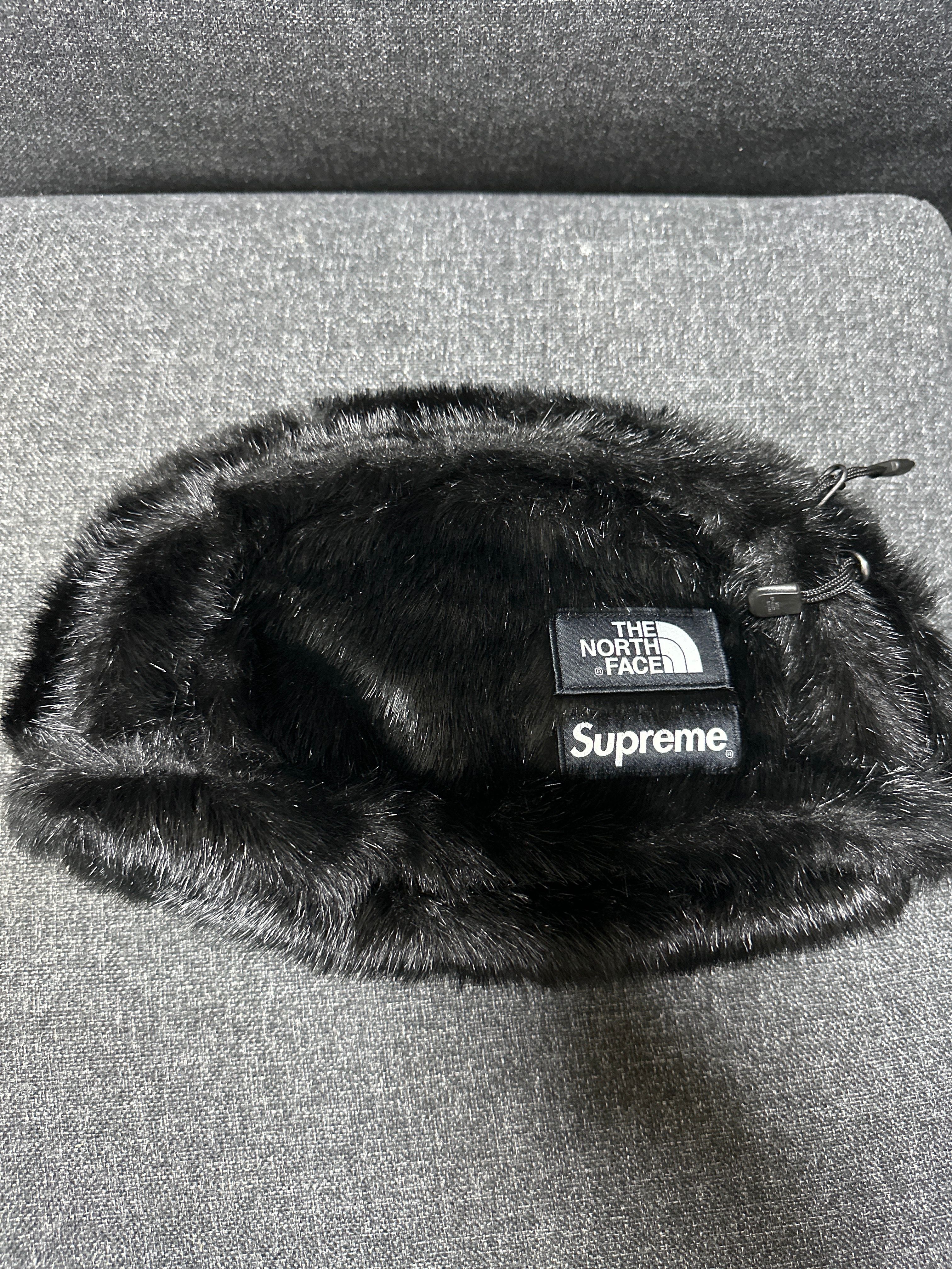 Supreme x The North Face Faux Fur Waist Bag "Black" NM82093I / NF0A5G87