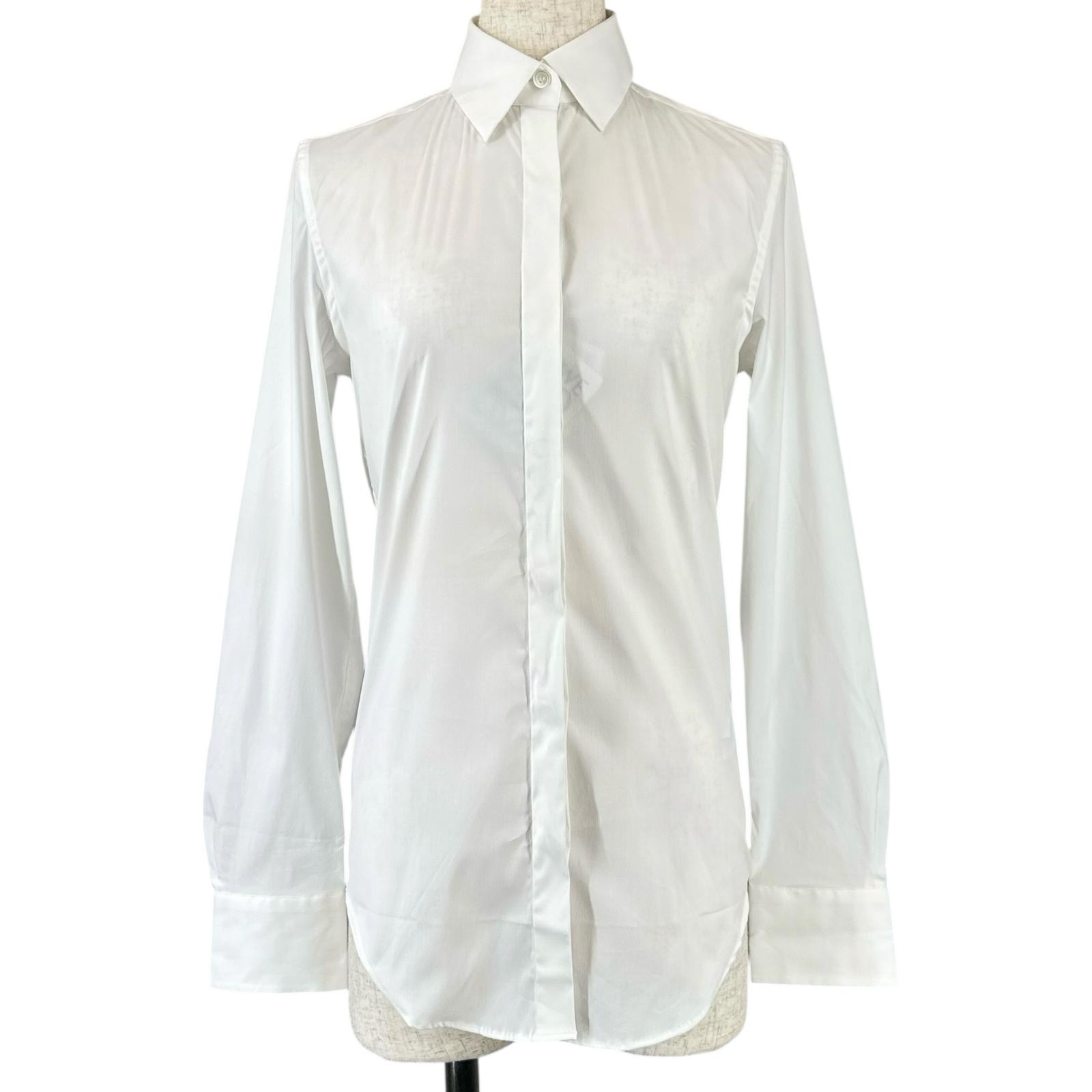 美品 ロエベ 長袖シャツ ホワイト レディース 34 D216981UNI