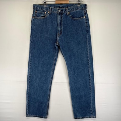 古着 リーバイス Levi's デニム パンツ 505 ストレート ジッパーフライ 大きいサイズ ジーンズ ジーパン W38 L34 ブルー系 メンズ