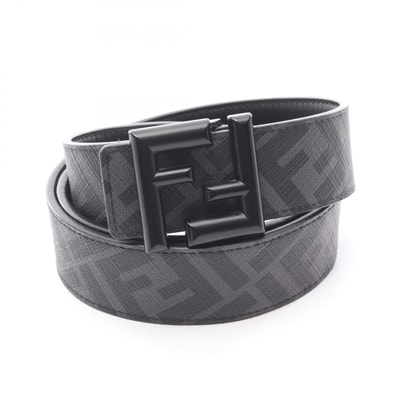 フェンディ FENDI FFスクエア リバーシブル ベルト 衣料品 レザー レディース ブラック系 【中古】