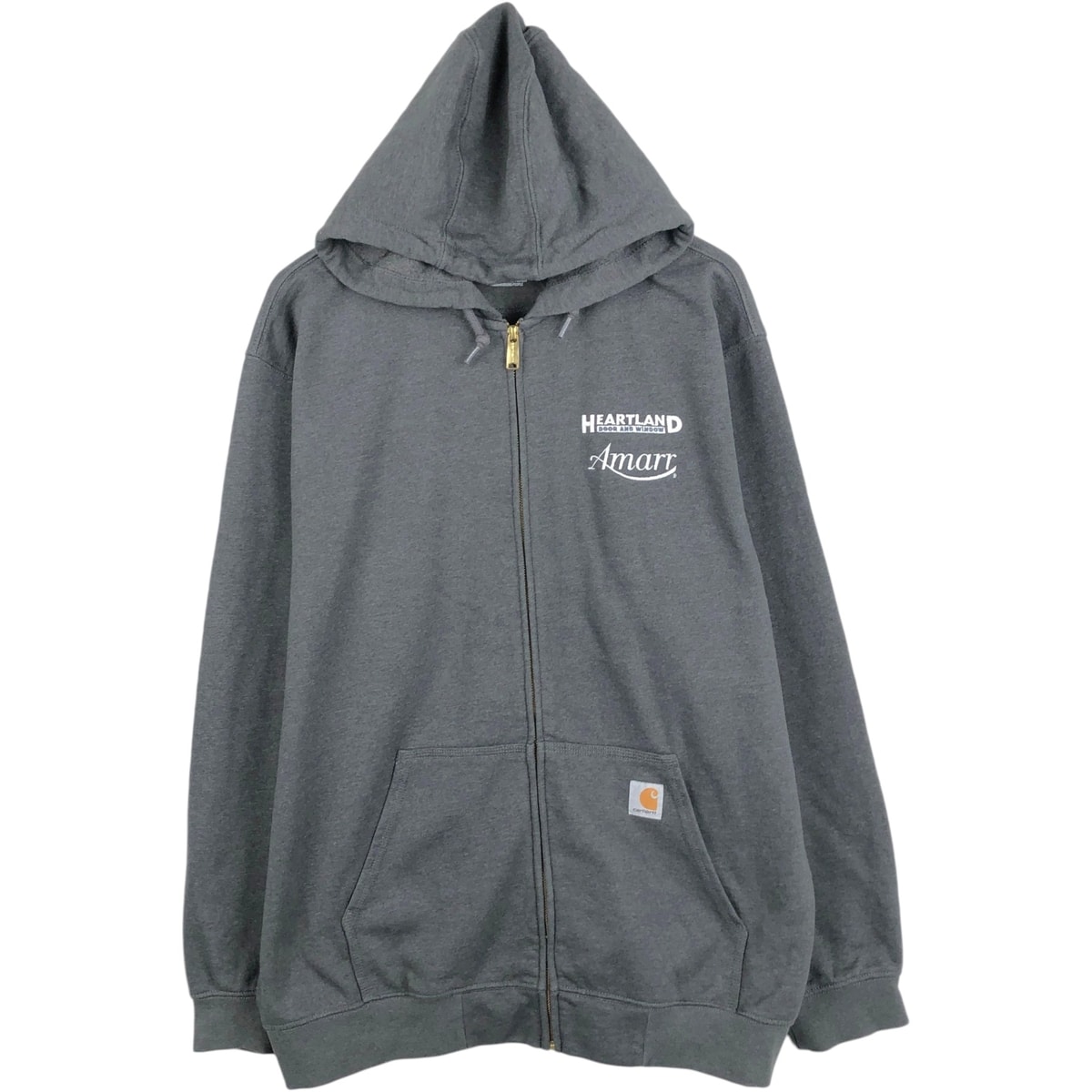 古着 カーハート Carhartt Loose Fit アドバタイジング スウェットフルジップパーカー メンズXL相当/eaa675979