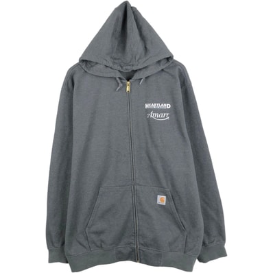 古着 カーハート Carhartt Loose Fit アドバタイジング スウェットフルジップパーカー メンズXL相当/eaa675979