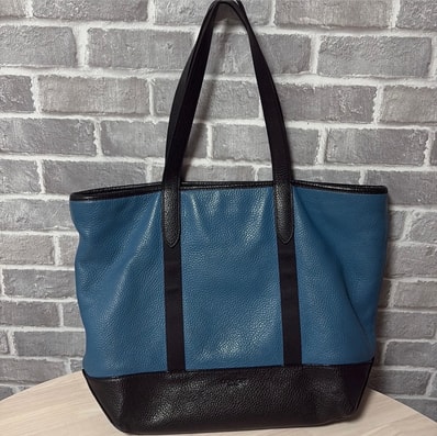 COACHトートバッグ ペイルレザー ミッドナイトブルー