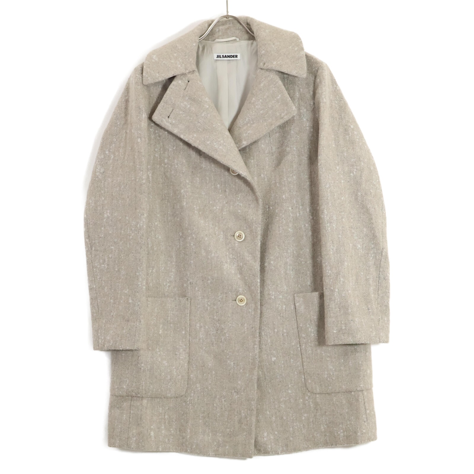 ジルサンダー ｸﾞﾚｰ 09AW ｳｰﾙｱﾙﾊﾟｶ ｼﾝｸﾞﾙｺｰﾄ 38