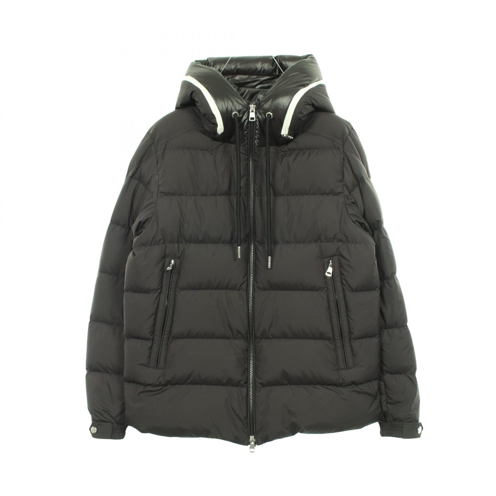 モンクレール MONCLER CARDERE フード付き ダウンジャケット 衣料品 アウター ポリエステル メンズ ブラック系 1A00182 【中古】