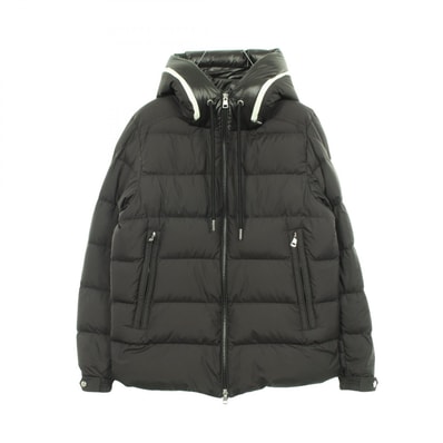 モンクレール MONCLER CARDERE フード付き ダウンジャケット 衣料品 アウター ポリエステル メンズ ブラック系 1A00182 【中古】
